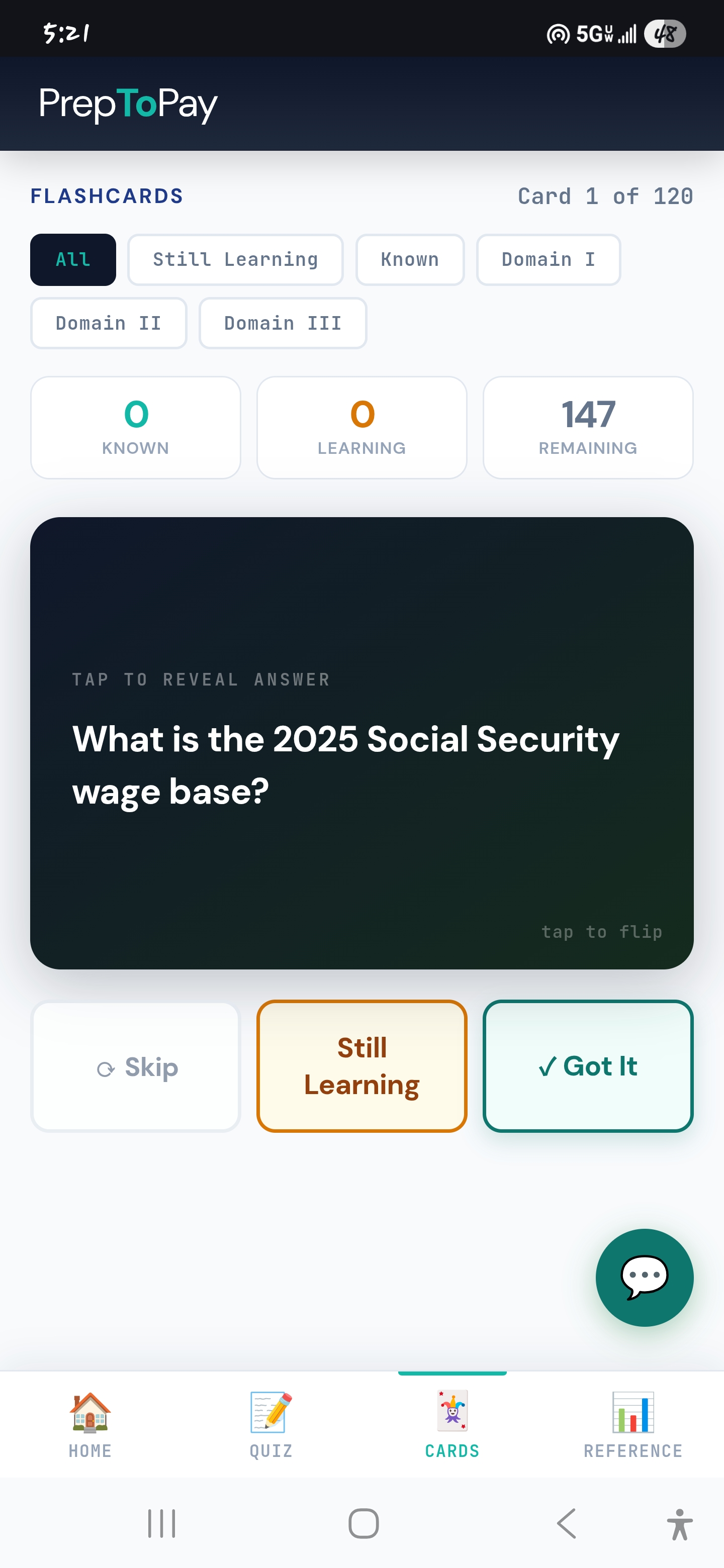 PrepToPay Flashcards