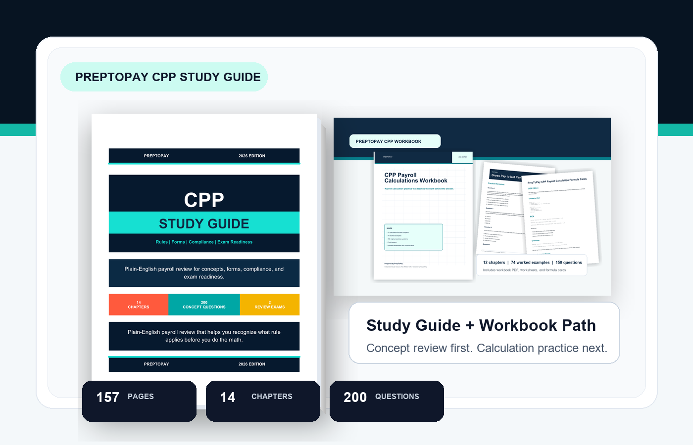 PrepToPay study guide and workbook product preview